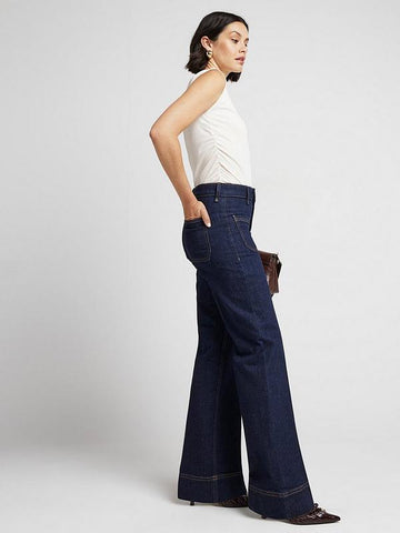 MN Sky Blue Shade Denim jeans pant For Her