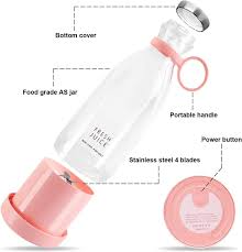 Portable Electric Bottle Juicer For Shakes And Smoothies - Mini Fast Portable Juicer Blender USB Rechargeable