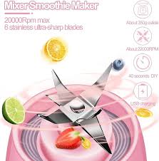 Portable Electric Bottle Juicer For Shakes And Smoothies - Mini Fast Portable Juicer Blender USB Rechargeable